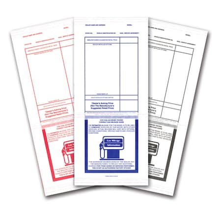 Asp AddendumStickers (Adhesive) Printed Stock, 4 1/4" X 11" 3 Sided Seal Pk ADD-1